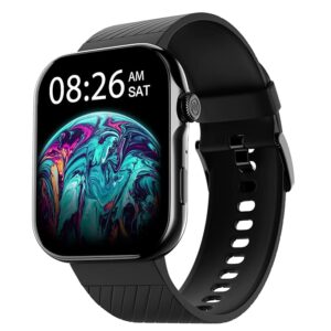 Noise ColorFit Ultra 3 Bluetooth Calling Smart Watch with Biggest 1.96" AMOLED Display, Premium Metallic Build, Functional Crown, Gesture Control with Silicon Strap (Jet Black)